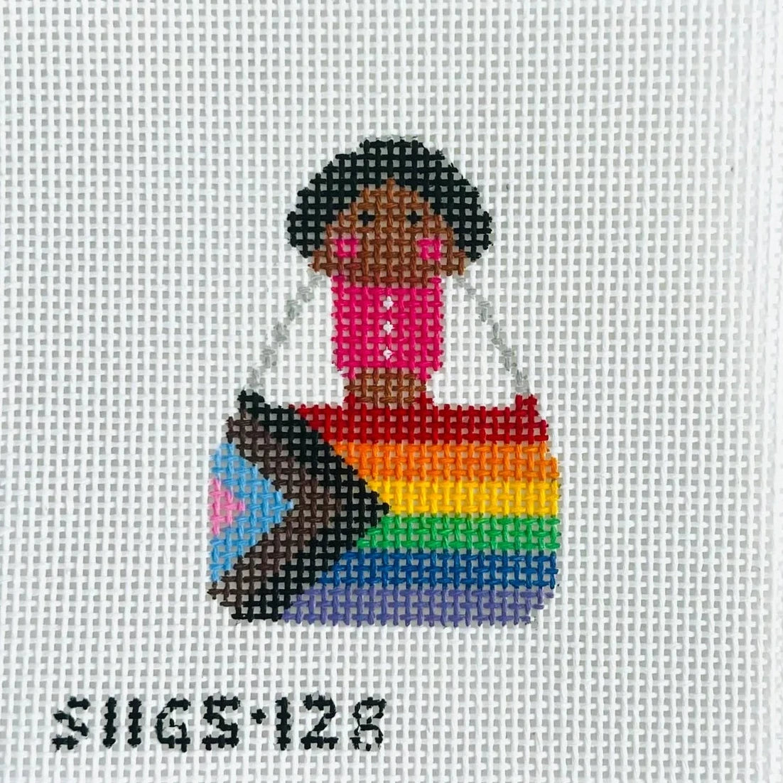 Rainbow Stitch-It Angel Needlepoint Canvas