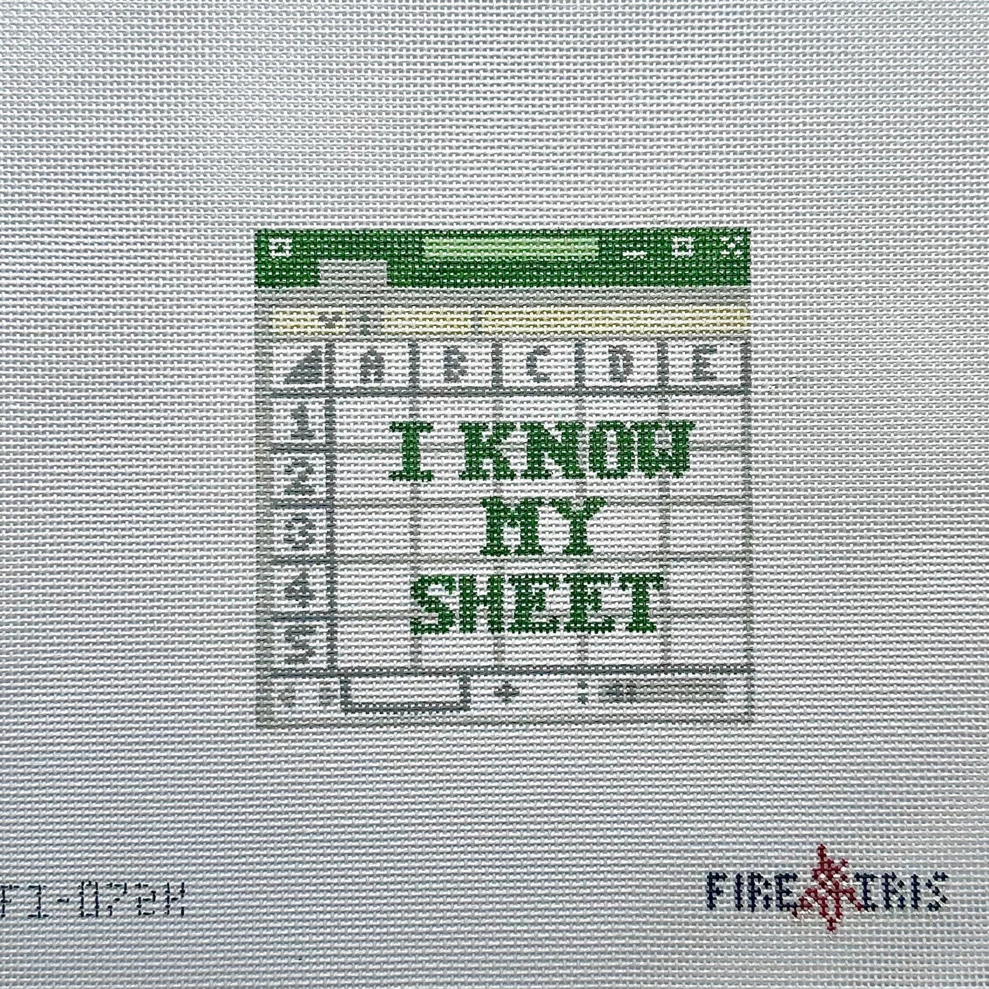 I Know My Sheet Needlepoint Canvas