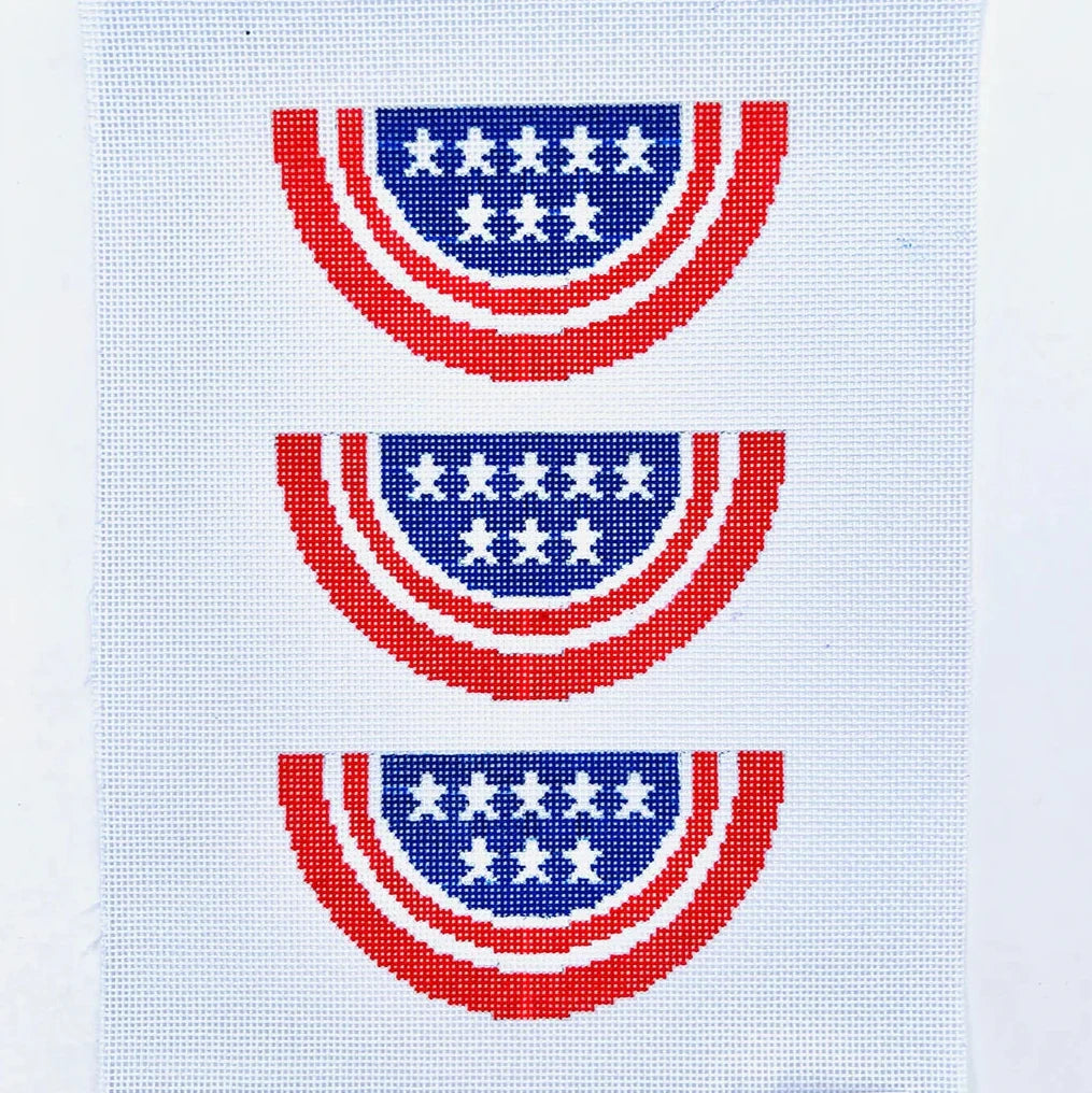 Fourth of July Bunting Trio Needlepoint Canvas