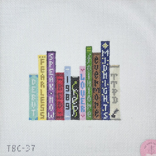 Pop Album Stack Needlepoint Canvas