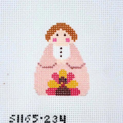 Thanksgiving Turkey Stitch-It Angel Needlepoint Canvas