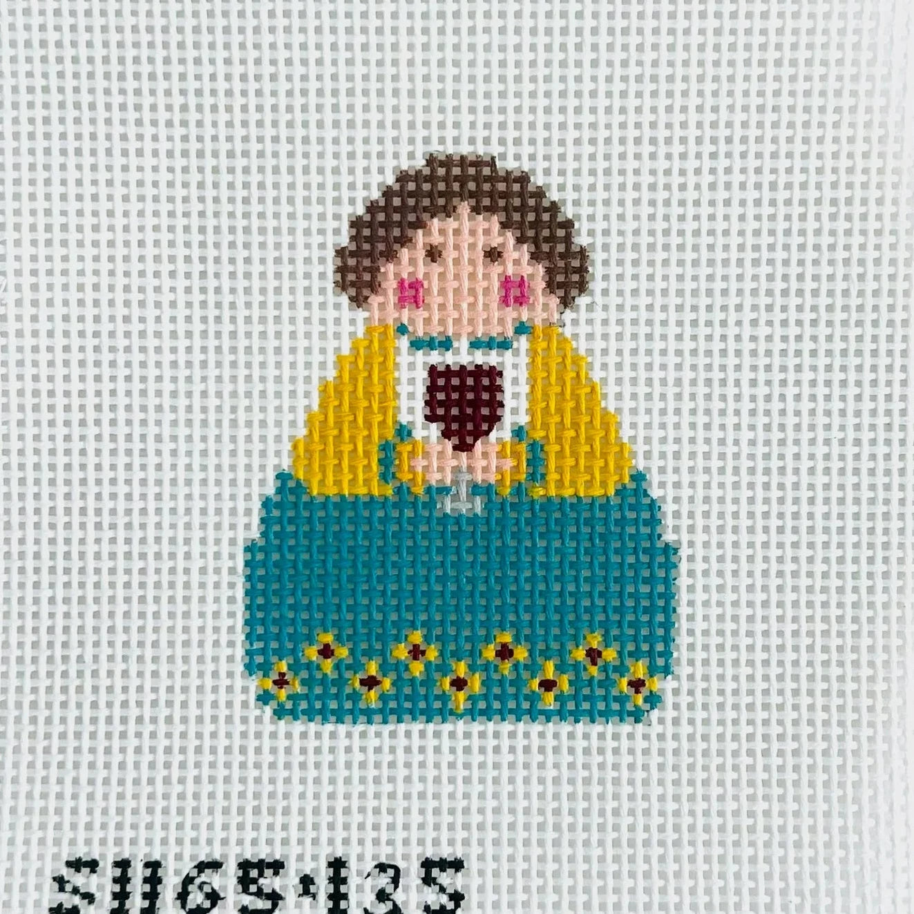 Red Wine Stitch-It Angel Needlepoint Canvas