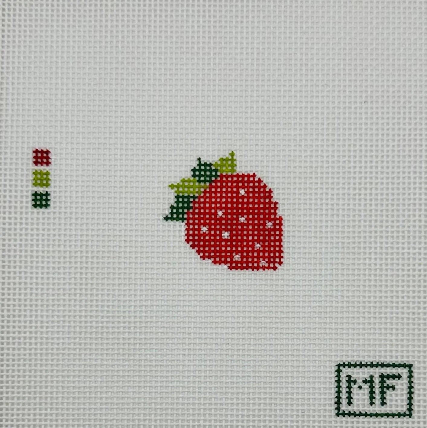 Mini Strawberry Needlepoint Canvas