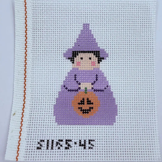 Purple Witch Stitch-It Angel Needlepoint Canvas
