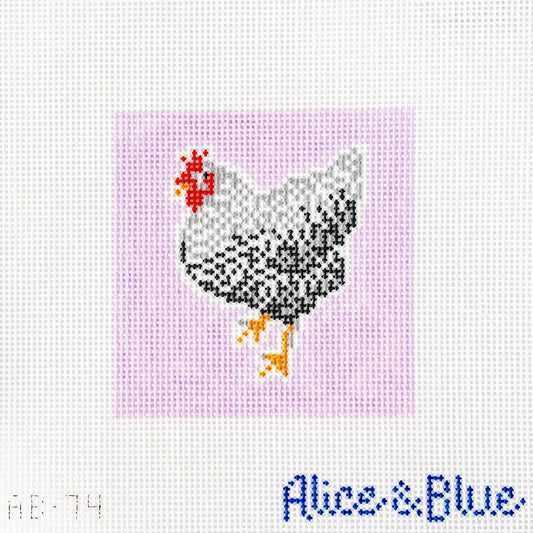 Chicken Coaster - Diego (Spotted) Needlepoint Canvas
