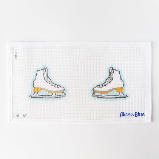Double Ice Skate Needlepoint Canvas