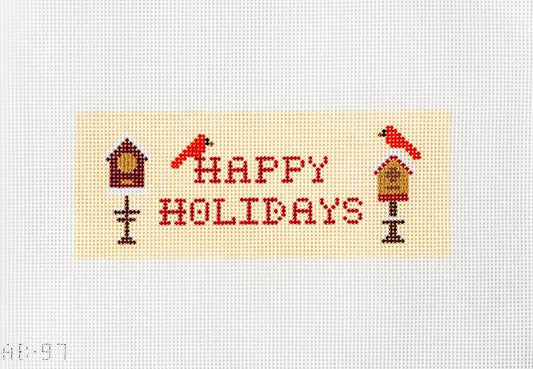 Happy Holidays Needlepoint Canvas