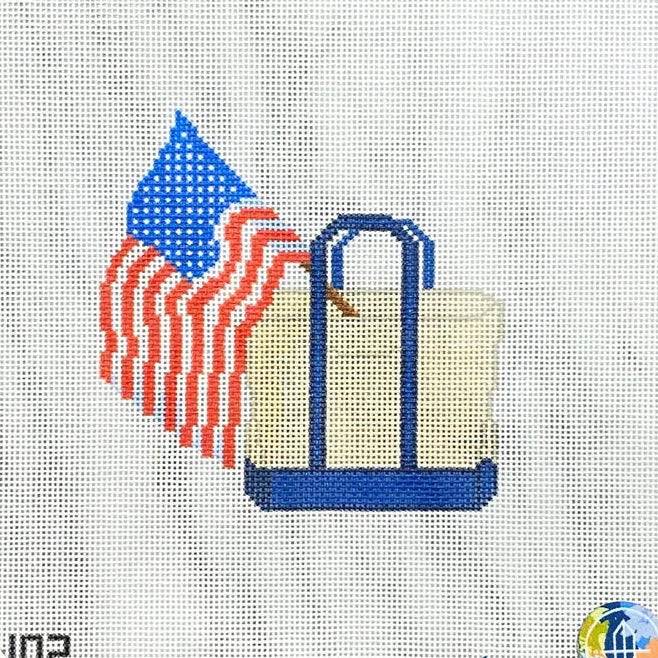 Americana Boat Tote Needlepoint Canvas
