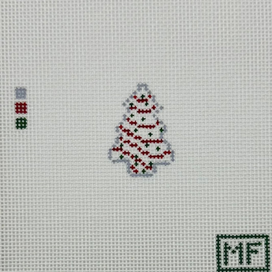 Mini Red & White Tree Needlepoint Canvas
