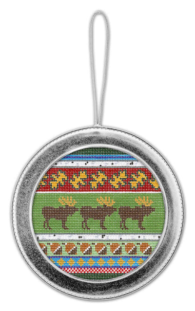 Silver Self Finishing Round Ornament with Loop