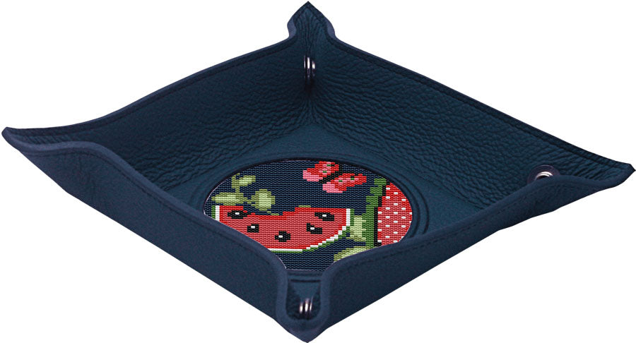 Navy Square Snap Tray for 3" Round