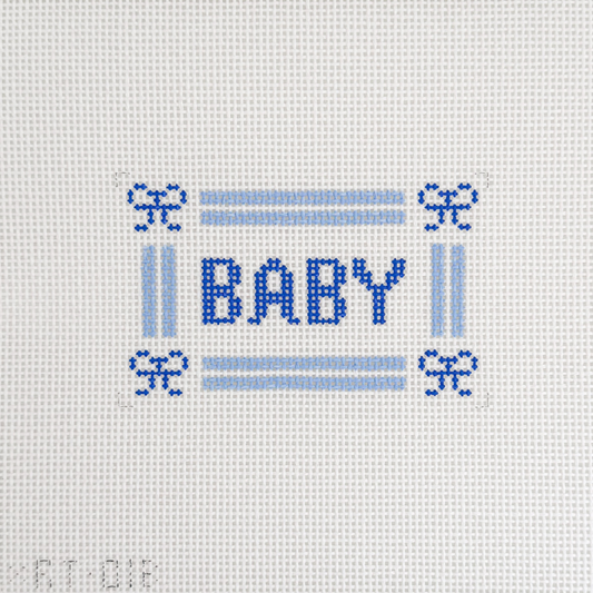 Blue Baby Sign Needlepoint Canvas