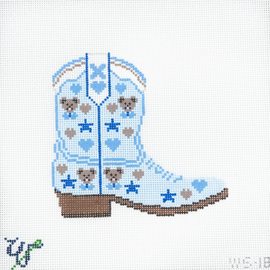 Baby Cowboy Boot Needlepoint Canvas