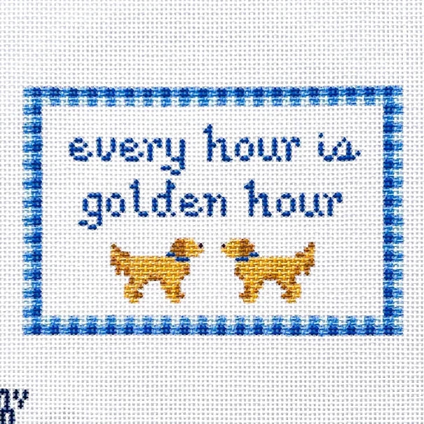Every Hour is Golden Hour Needlepoint Canvas