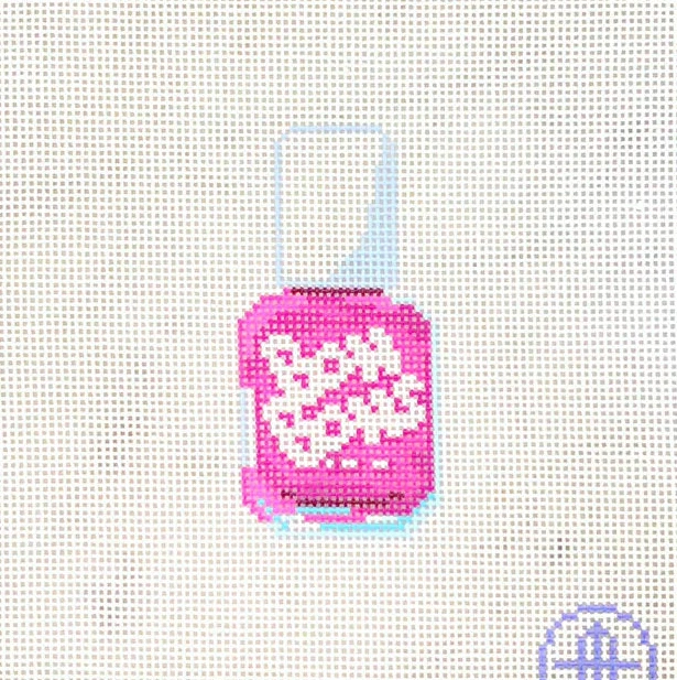 Pink Bon Bons Nail Polish Needlepoint Canvas