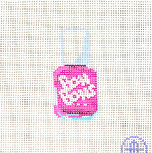 Pink Bon Bons Nail Polish Needlepoint Canvas