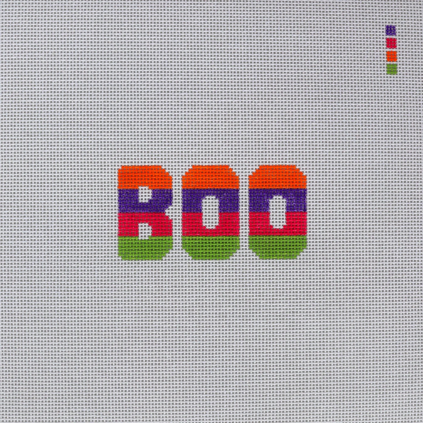 Color Block Boo Needlepoint Canvas