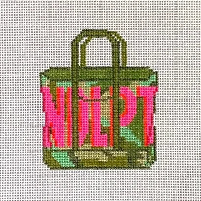 Camo NDLPT Boat Tote Needlepoint Canvas