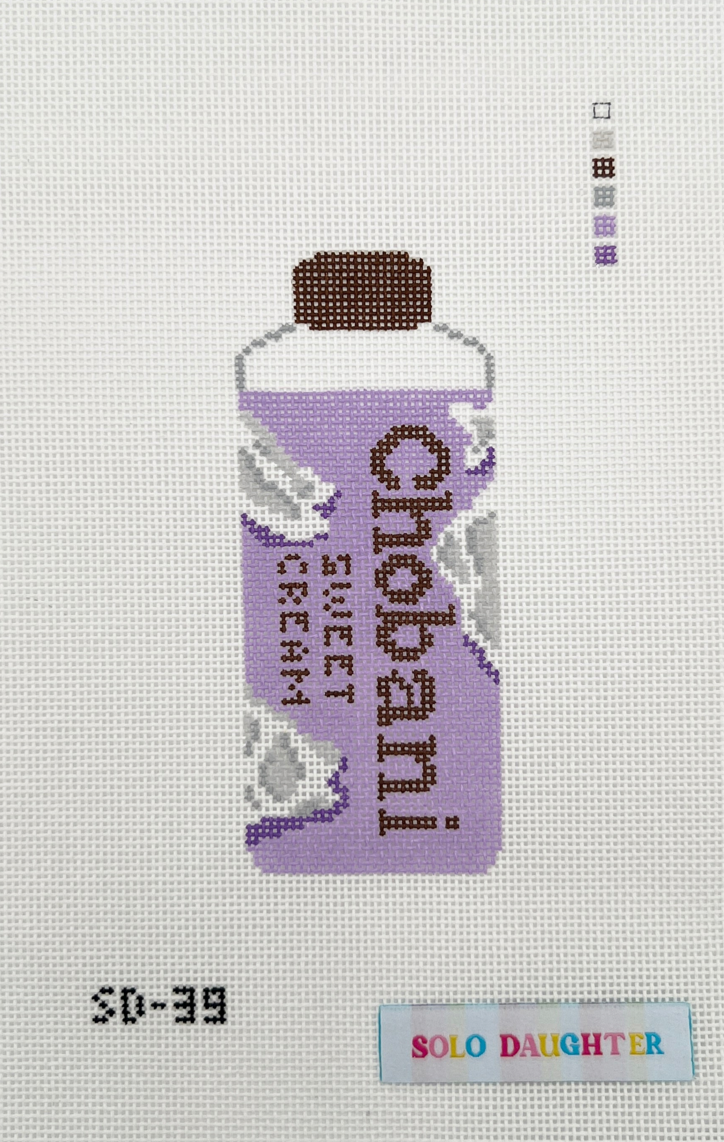 Sweet Cream Coffee Creamer Needlepoint Canvas