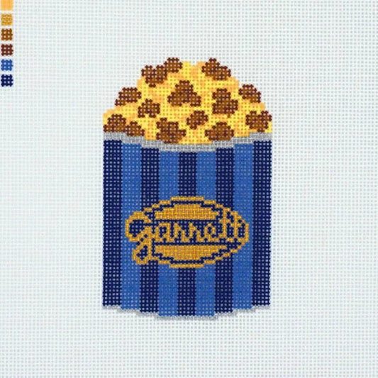 Caramel and Cheese Mix Chicago Popcorn Needlepoint Canvas