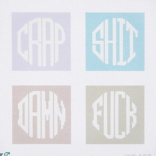 Neutral Dirty Coasters Needlepoint Canvas