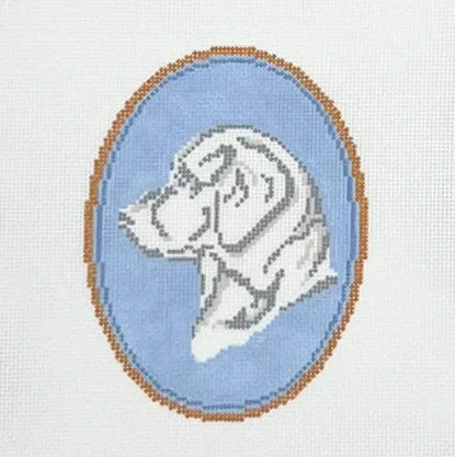 Labrador Retriever Cameo Needlepoint Canvas