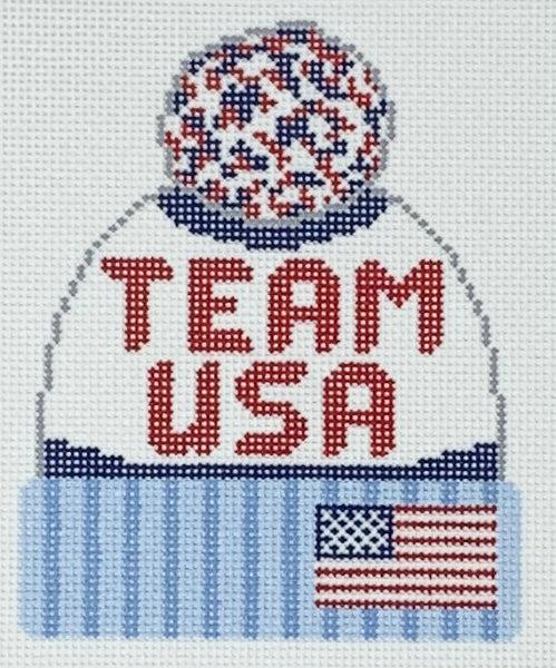 Team USA Beanie Needlepoint Canvas