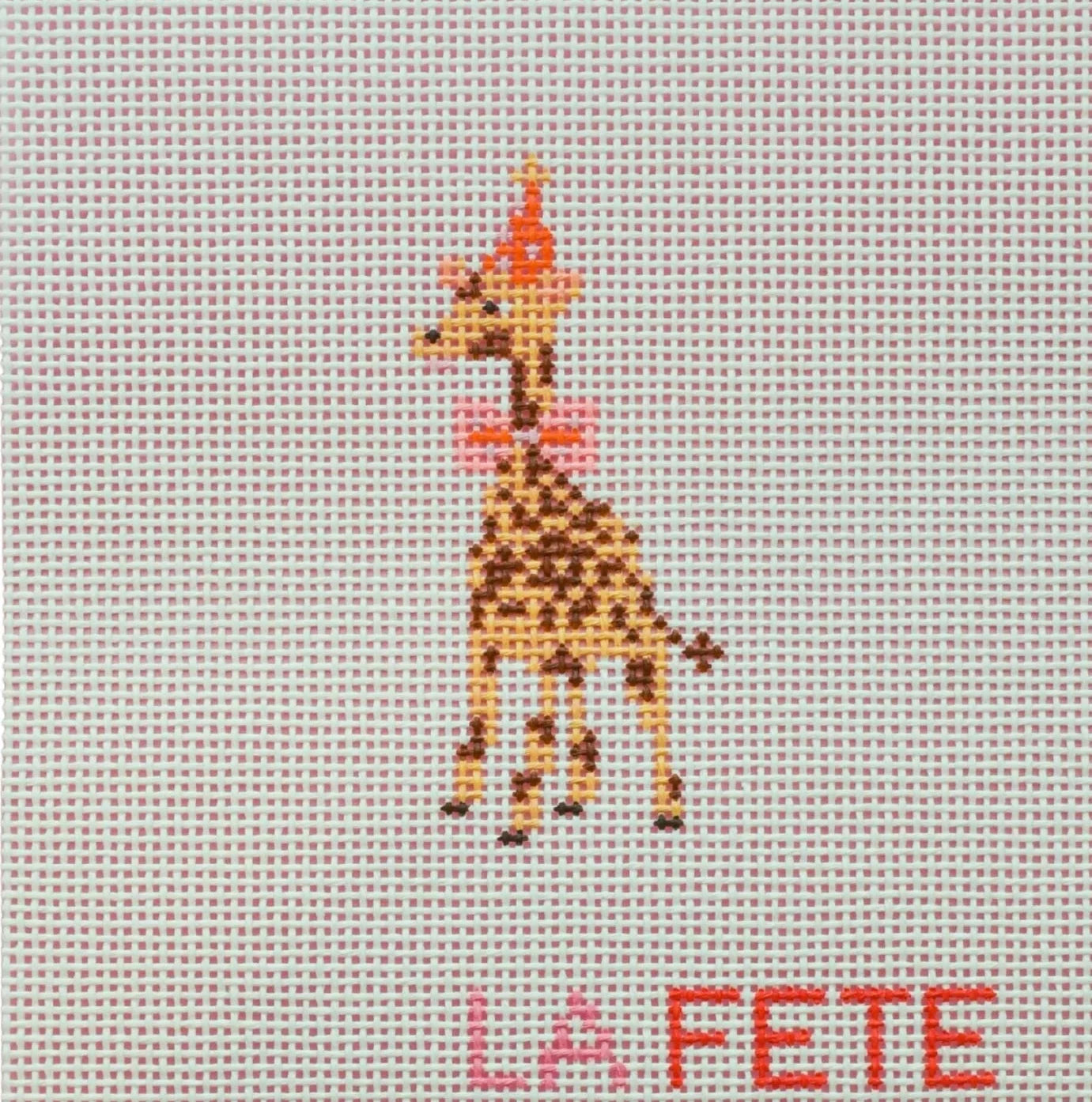 Party Animals - Giraffe Needlepoint Canvas