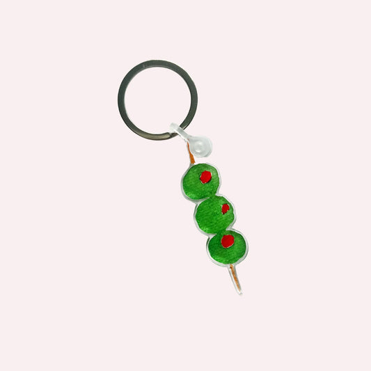 Keychain & Needle Threader: Cute Olives