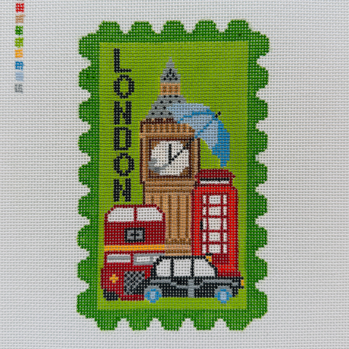 London Stamp Needlepoint Canvas