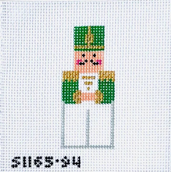 Green Nutcracker Stitch-It Angel Needlepoint Canvas