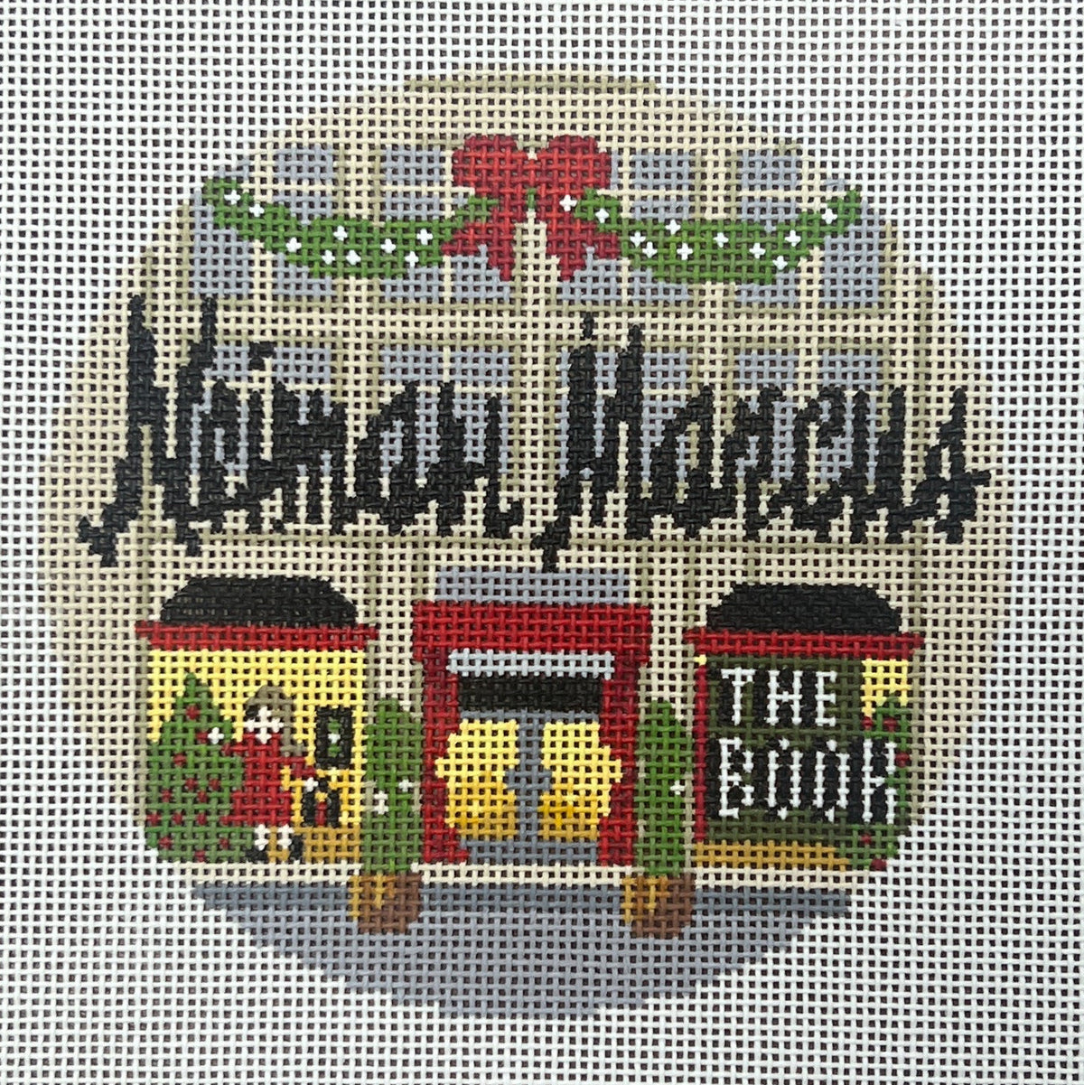Nieman Marcus Storefront Round Needlepoint Canvas