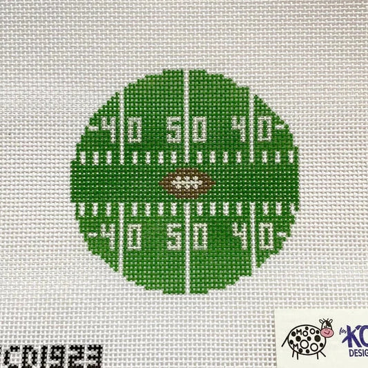 50 Yard Line Round Needlepoint Canvas