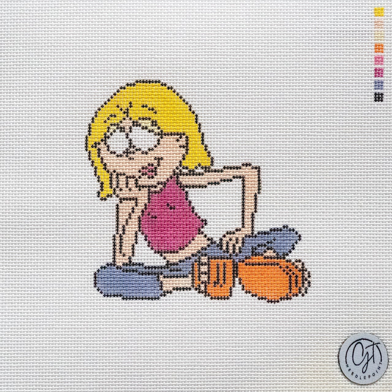 Blonde Lizzie Needlepoint Canvas