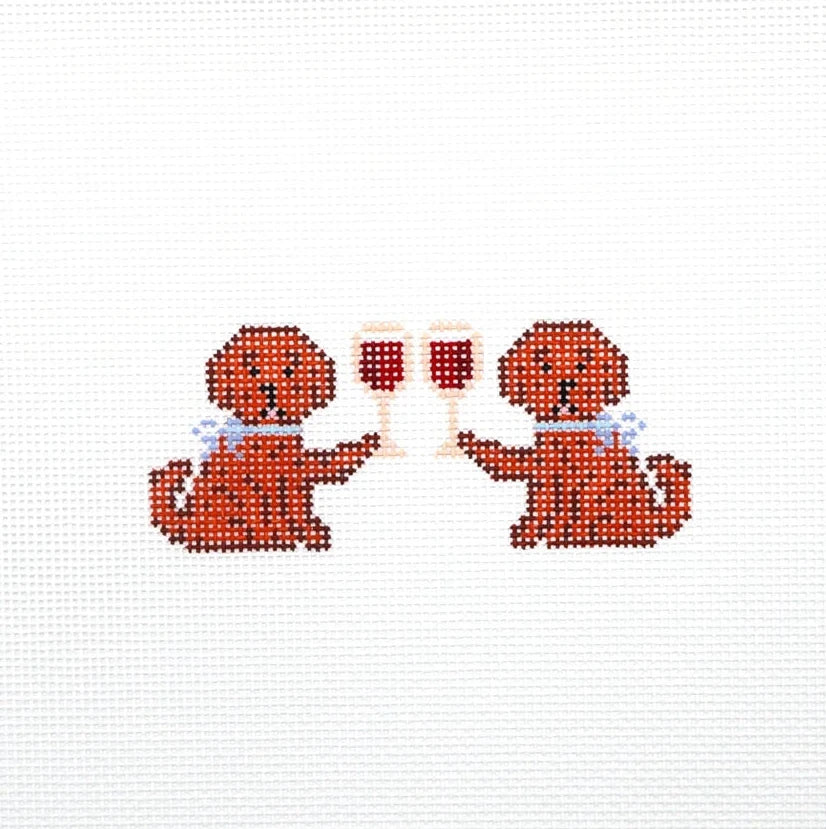 Drinking Buddies - Doodle Needlepoint Canvas