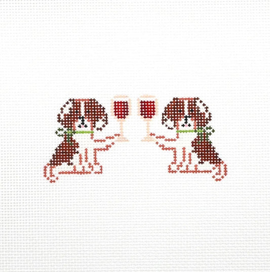 Drinking Buddies - King Charles Needlepoint Canvas