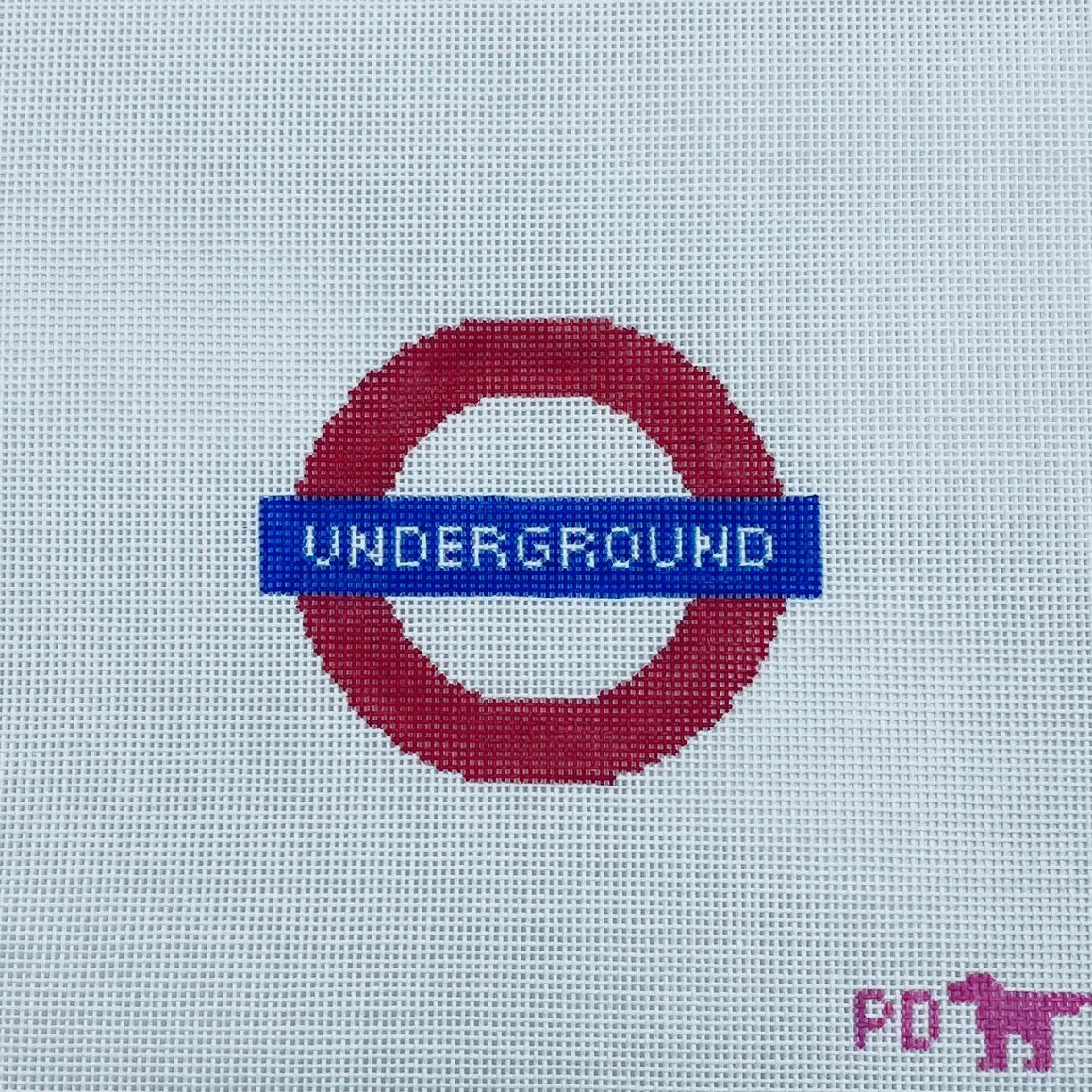 London Underground Sign Needlepoint Canvas