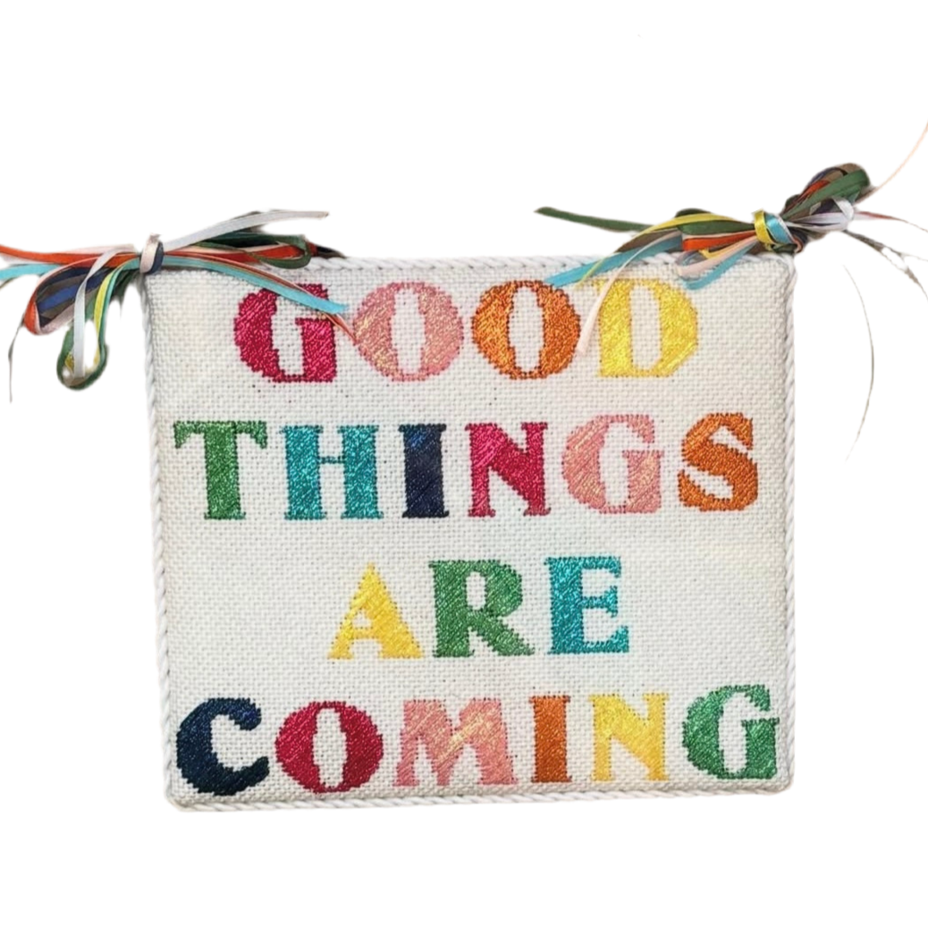 Good Things Are Coming Collab With Rachel Mae Smith Needlepoint Canvas