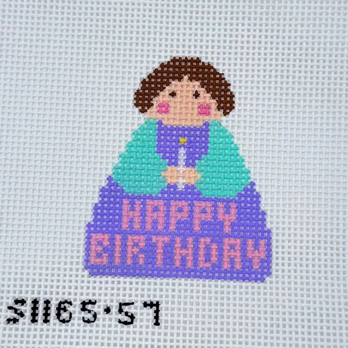 Happy Birthday Stitch-It Angel Needlepoint Canvas