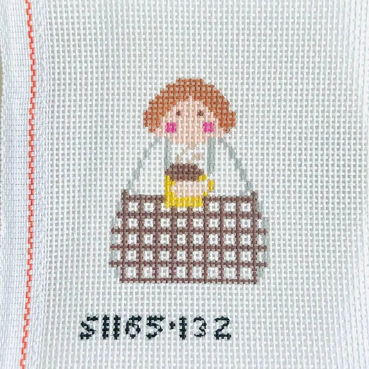 Coffee Stitch-It Angel Needlepoint Canvas