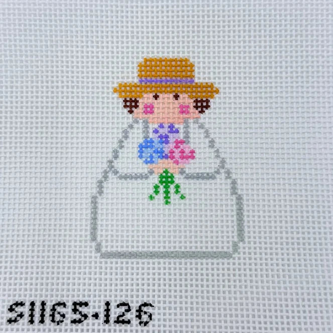 Hydrangea Stitch-It Angel Needlepoint Canvas