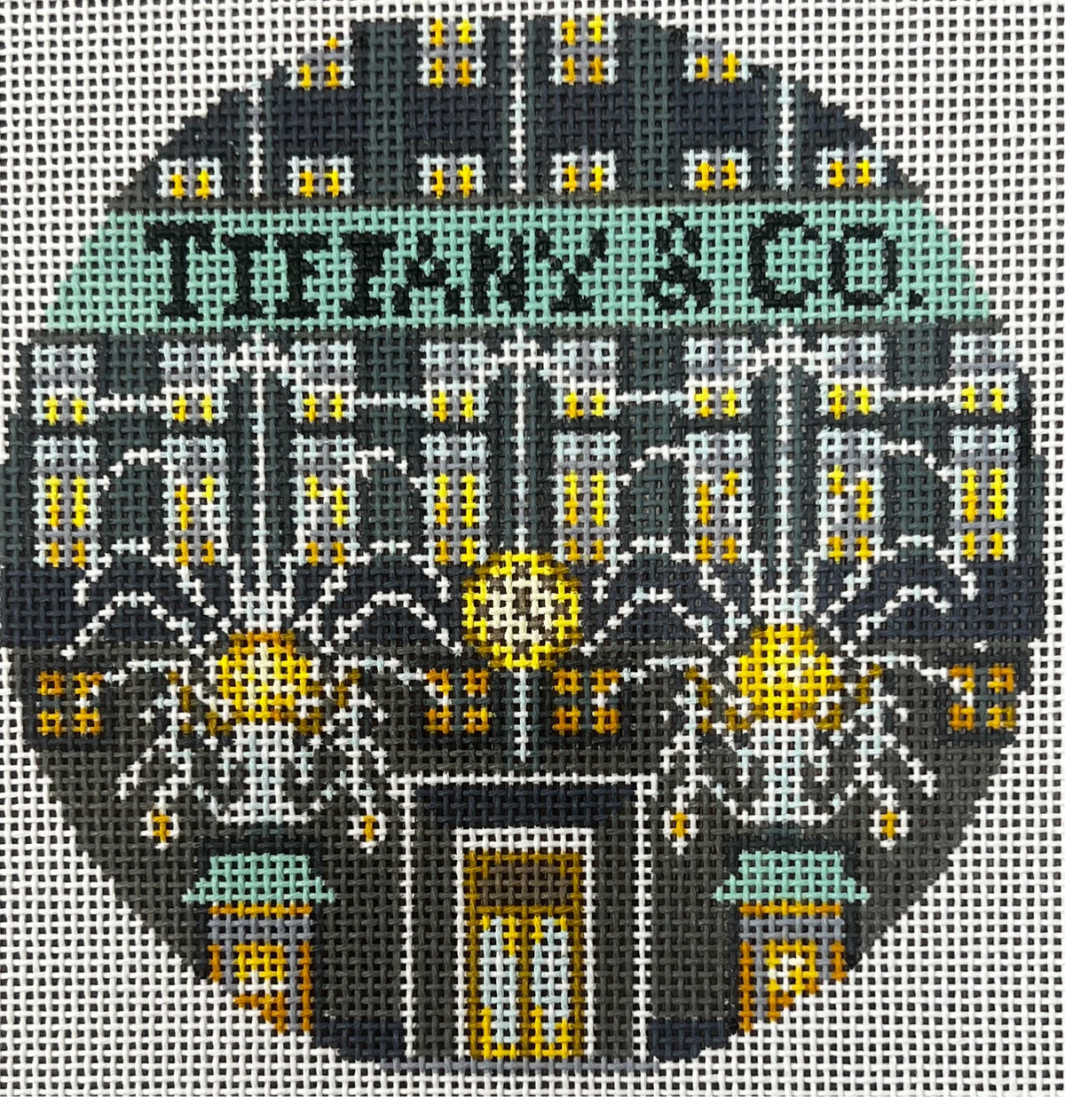 Tiffany & Co. Storefront Round Needlepoint Canvas
