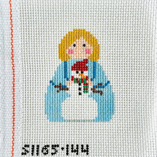 Snowman Stitch-It Angel Needlepoint Canvas
