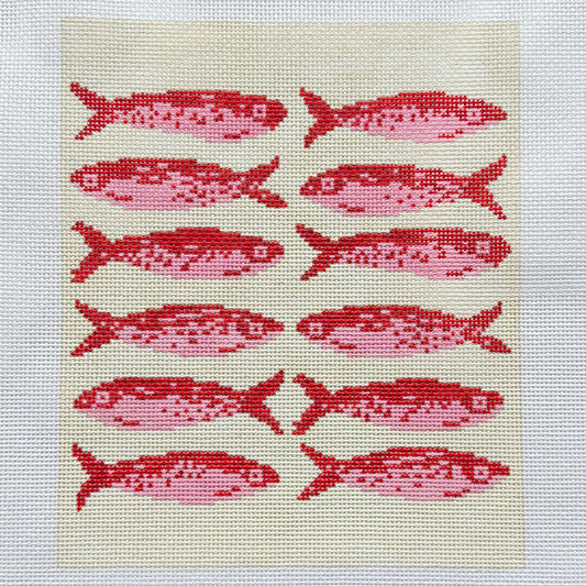School of Fish Needlepoint Canvas