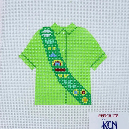 Girl Scout Pullover Needlepoint Canvas