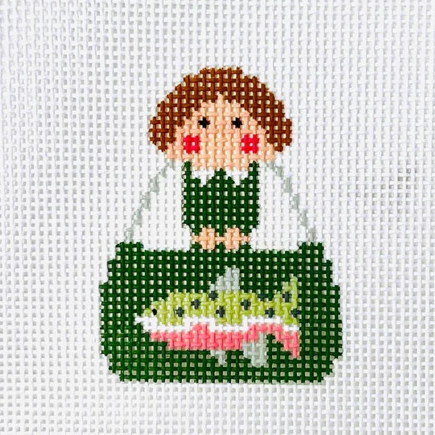 Fishing Stitch-It Angel Needlepoint Canvas