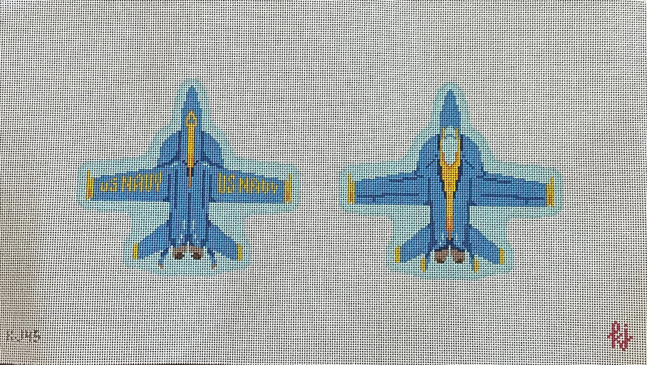 Two Sided Blue Angel Needlepoint Canvas
