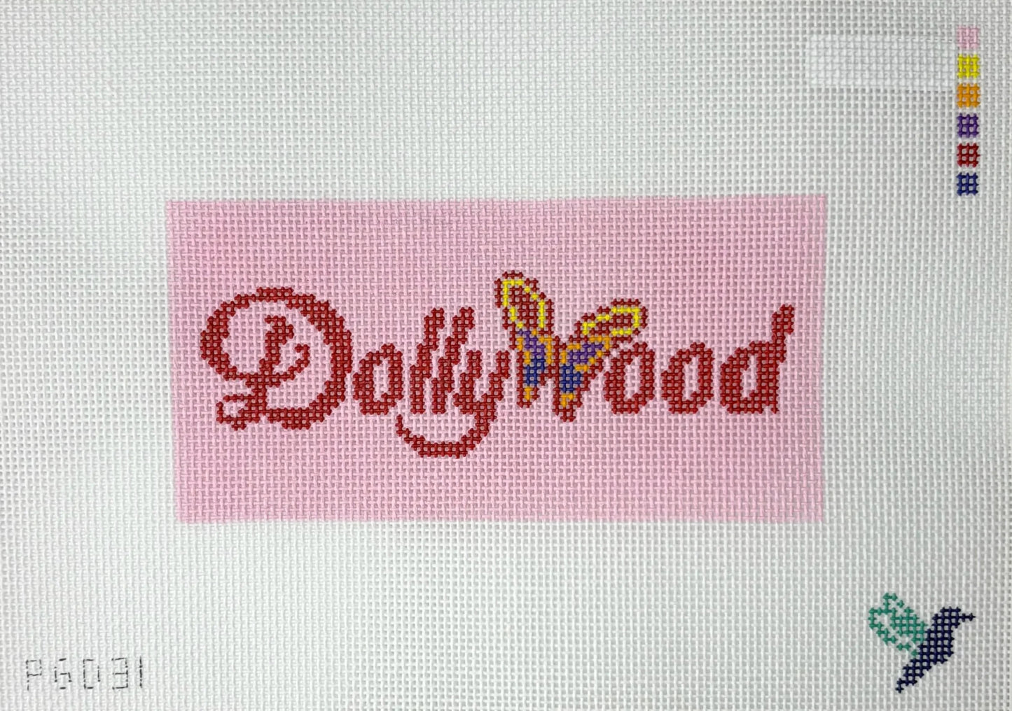 Dollywood Sign Needlepoint Canvas