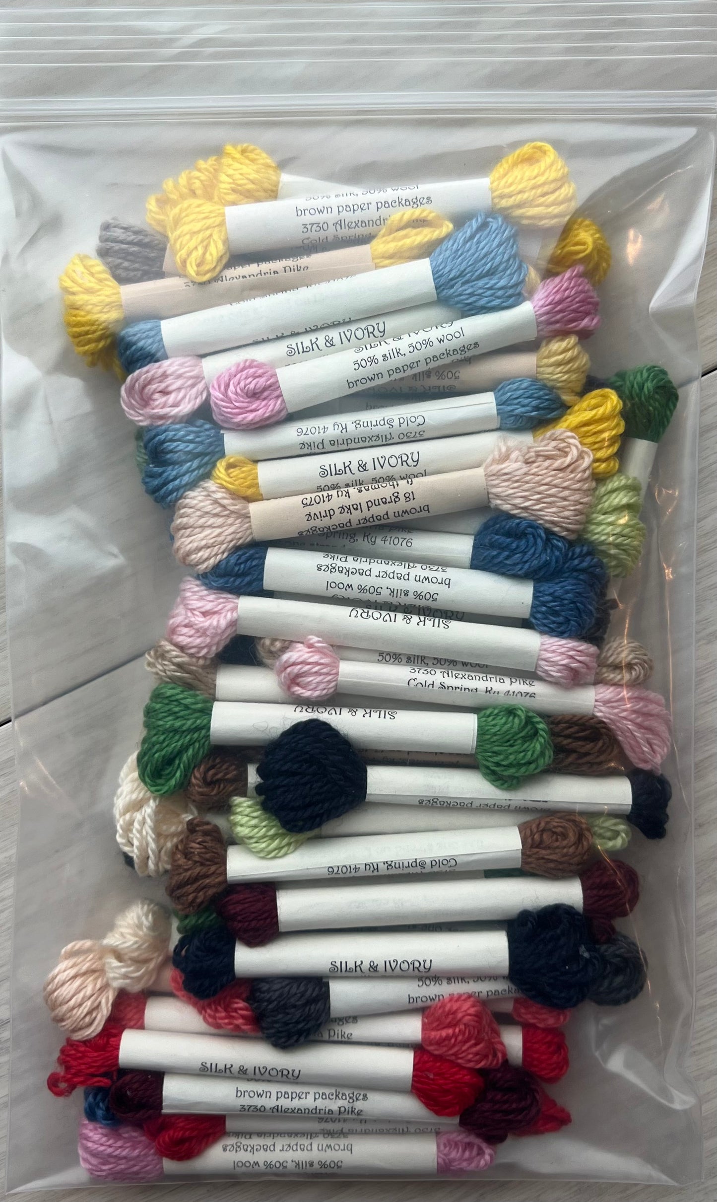 Silk & Ivory Assorted Bag of 50 Mini-Skeins