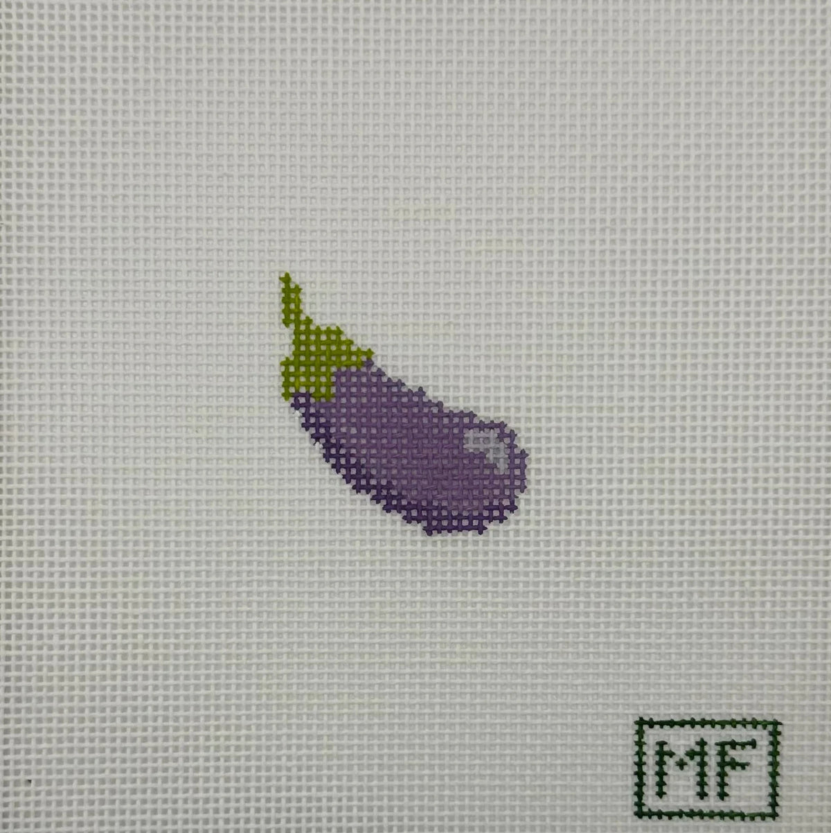 Mini Eggplant Needlepoint Canvas